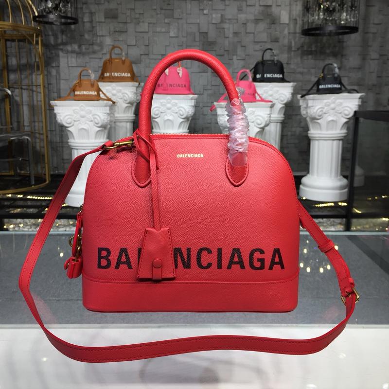 Balenciaga Bags 5188730 Cross pattern solid red black font